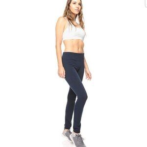 Free To Live Womens Leggings One Size Navy Blue Stretch Athleisure Yoga